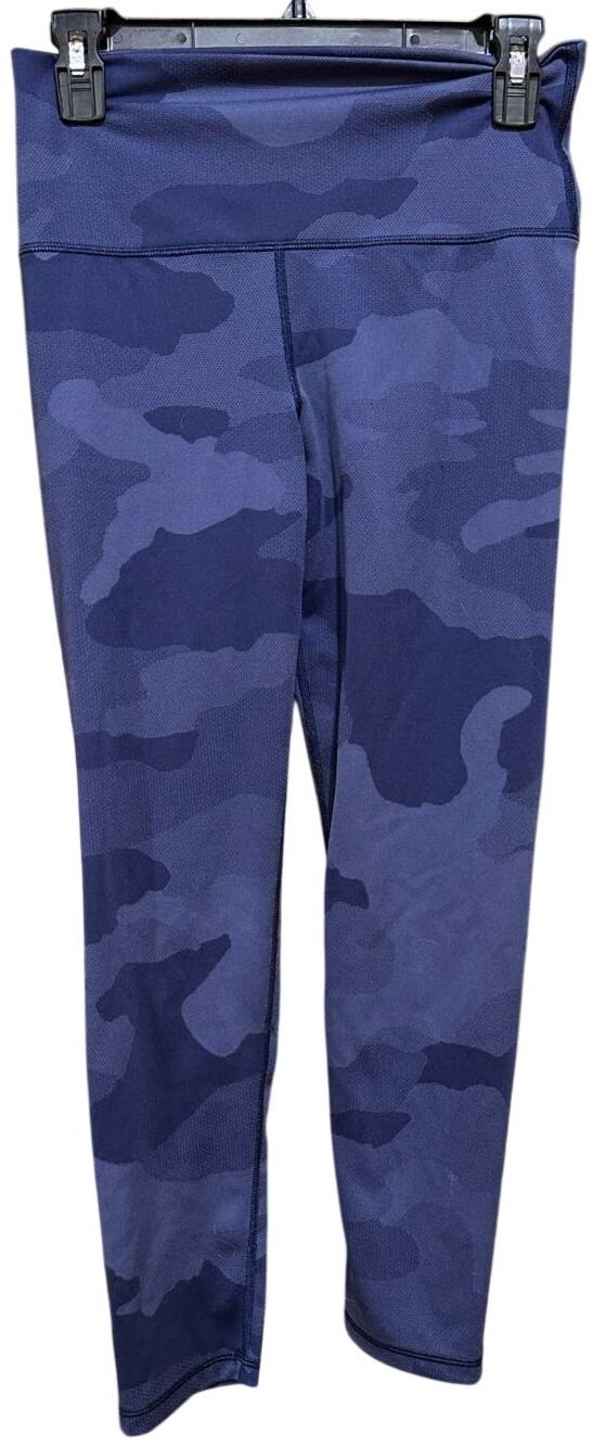 Aerie Leggings Women Size L Blue Camo Athleisure Stretch Gym Yoga Workout Yoga